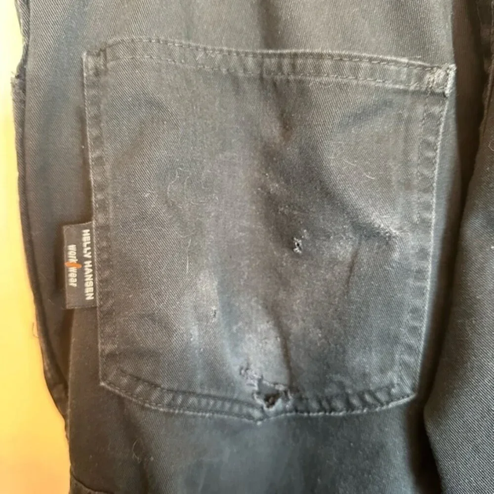Helly Hansen Work Wear Pants Mens Size W34 X L32 Black Paint Staining Cargo Pant - Picture 6 of 16